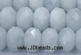 CAQ949 15 inches 6*8mm faceted rondelle aquamarine beads