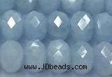 CAQ950 15 inches 6*8mm faceted rondelle aquamarine beads