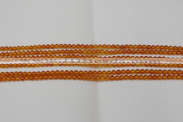 CAR105 15.5 inches 3mm round natural amber beads