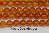 CAR107 15.5 inches 5mm round natural amber beads