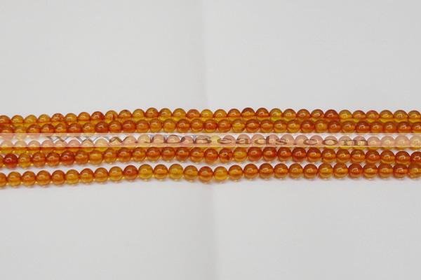 CAR107 15.5 inches 5mm round natural amber beads