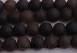 CAR209 15.5 inches 8mm - 9mm round matte natural amber beads