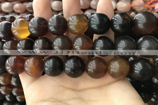 CAR225 15.5 inches 17mm round natural amber beads wholesale