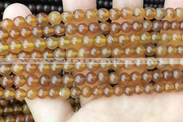 CAR233 15.5 inches 5mm - 5.5mm round natural amber beads wholesale