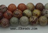 CAR351 15.5 inches 6mm round red artistic jasper beads wholesale