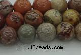 CAR352 15.5 inches 8mm round red artistic jasper beads wholesale