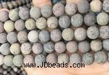 CAR373 15.5 inches 10mm round matte artistic jasper beads wholesale