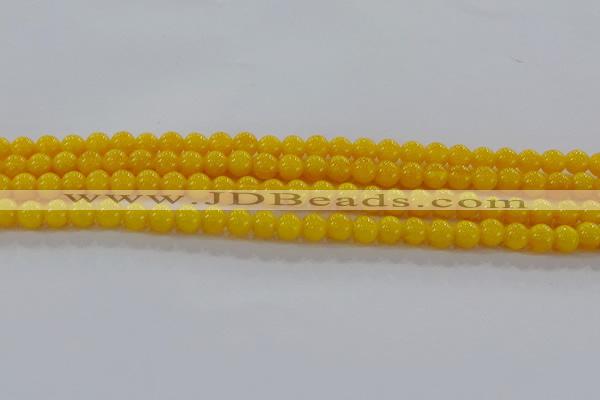 CAR401 15.5 inches 6mm round synthetic amber beads wholesale