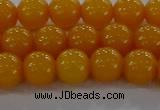 CAR402 15.5 inches 8mm round synthetic amber beads wholesale