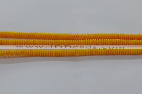 CAR408 15.5 inches 2*6mm rondelle synthetic amber beads wholesale