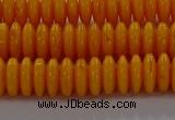 CAR409 15.5 inches 3*8mm rondelle synthetic amber beads wholesale