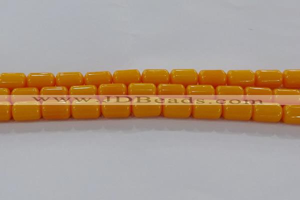 CAR414 15.5 inches 10*15mm tube synthetic amber beads wholesale