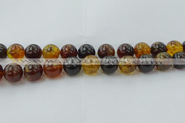 CAR510 15.5 inches 18mm - 19mm round natural amber beads wholesale