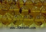 CAR523 15.5 inches 8mm - 9mm round natural amber beads wholesale