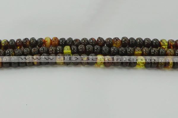 CAR532 15.5 inches 5*8mm rondelle natural amber beads wholesale