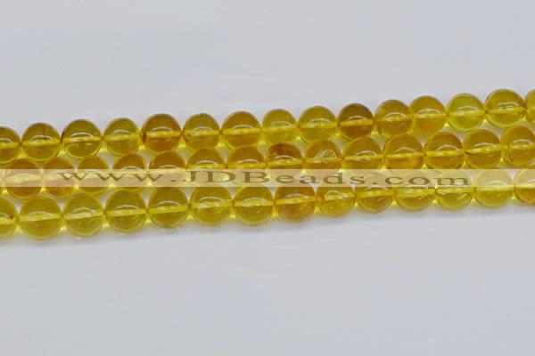 CAR565 15.5 inches 11mm - 12mm round natural amber beads wholesale