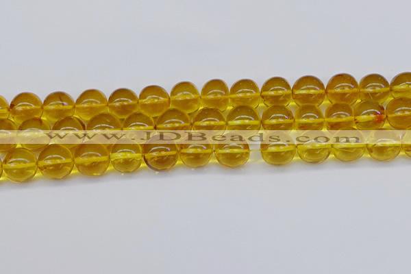 CAR566 15.5 inches 13mm - 14mm round natural amber beads wholesale