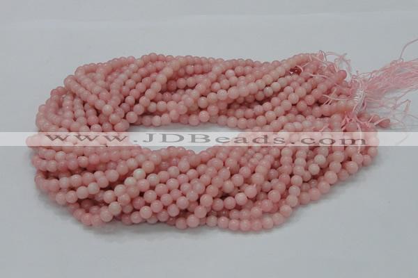 CAS03 15.5 inches 6mm round pink angel skin gemstone beads