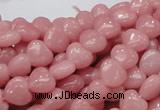 CAS14 15.5 inches 8*8mm heart pink angel skin gemstone beads