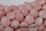 CAS15 15.5 inches 10mm flat round pink angel skin gemstone beads