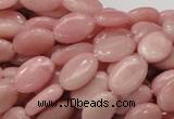 CAS19 15.5 inches 8*12mm oval pink angel skin gemstone beads