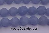 CAS210 15.5 inches 6mm faceted nuggets blue angel skin gemstone beads