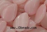 CAS27 15.5 inches 18*24mm twisted teardrop pink angel skin gemstone beads