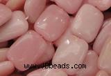 CAS29 15.5 inches 13*18mm rectangle pink angel skin gemstone beads