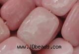 CAS30 15.5 inches 20*30mm rectangle pink angel skin gemstone beads