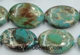 CAT09 15.5 inches 18*25mm oval natural aqua terra jasper beads