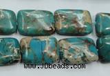 CAT15 15.5 inches 13*18mm rectangle natural aqua terra jasper beads