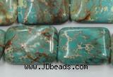 CAT16 15.5 inches 18*25mm rectangle natural aqua terra jasper beads