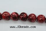 CAT162 15.5 inches 10mm round dyed natural aqua terra jasper beads