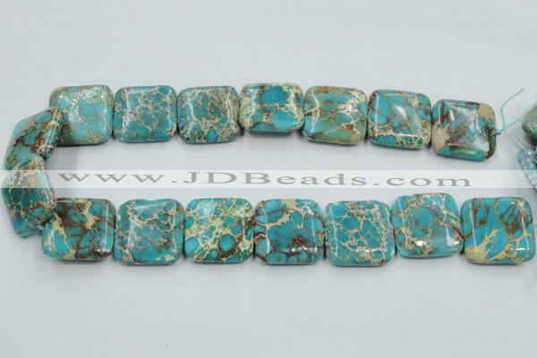 CAT18 15.5 inches 25*25mm square natural aqua terra jasper beads