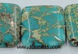 CAT19 15.5 inches 30*30mm square natural aqua terra jasper beads