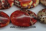 CAT204 15.5 inches 22*30mm oval dyed natural aqua terra jasper beads