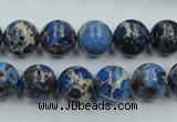 CAT212 15.5 inches 10mm round dyed natural aqua terra jasper beads