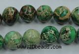 CAT223 15.5 inches 18mm round dyed natural aqua terra jasper beads