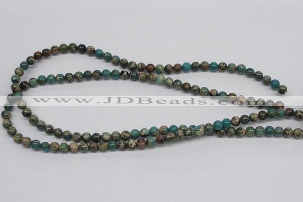 CAT5002 15.5 inches 6mm round natural aqua terra jasper beads