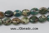 CAT5010 15.5 inches 8*10mm oval natural aqua terra jasper beads