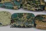 CAT5028 15.5 inches 20*30mm rectangle natural aqua terra jasper beads