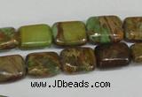 CAT5039 15.5 inches 6*8mm rectangle natural aqua terra jasper beads