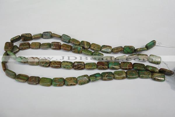 CAT5040 15.5 inches 10*14mm rectangle natural aqua terra jasper beads