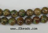 CAT5050 15.5 inches 8mm round natural aqua terra jasper beads