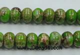 CAT55 15.5 inches 8*10mm rondelle dyed natural aqua terra jasper beads