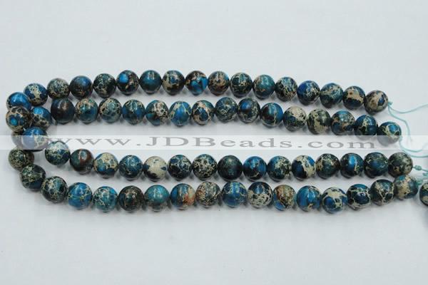 CAT62 15.5 inches 12mm round dyed natural aqua terra jasper beads