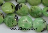 CAU202 15.5 inches 16mm flat round Australia chrysoprase beads