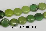 CAU37 15.5 inches 10mm flat round australia chrysoprase beads wholesale