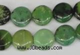 CAU38 15.5 inches 14mm flat round australia chrysoprase beads wholesale