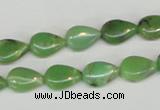 CAU41 15.5 inches 8*12mm flat teardrop australia chrysoprase beads